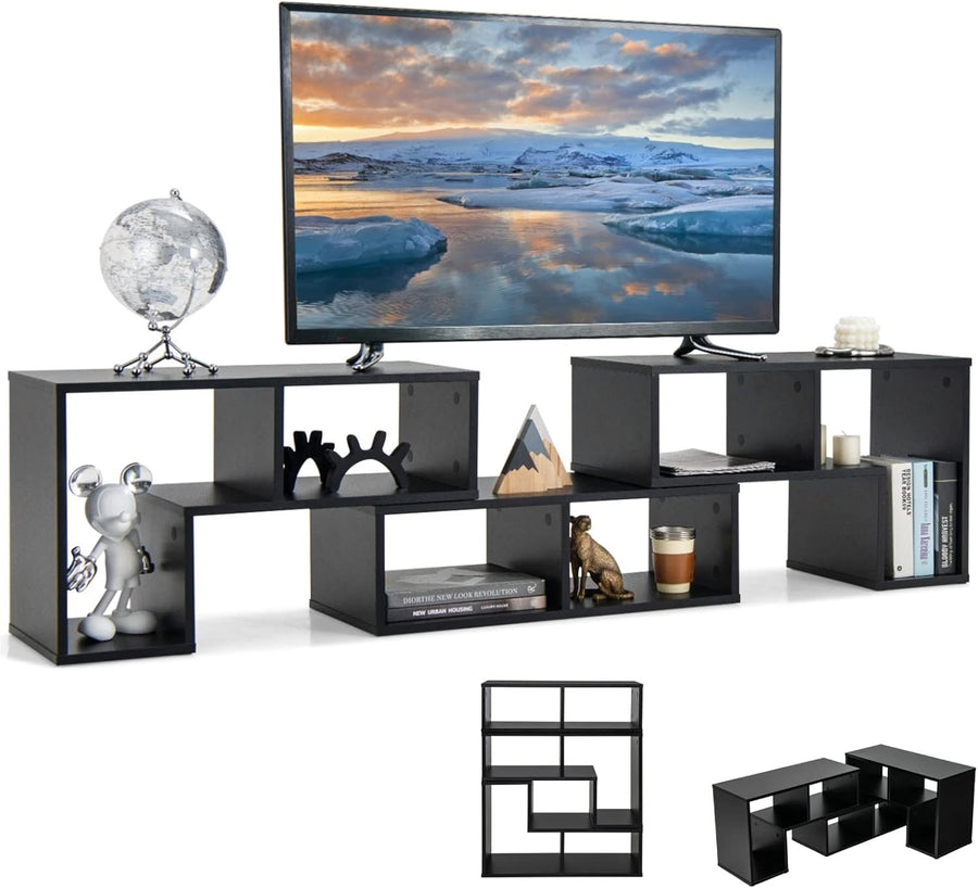 Adjustable TV Stand up to 65" | Modular Media Storage Shelf | Living Room