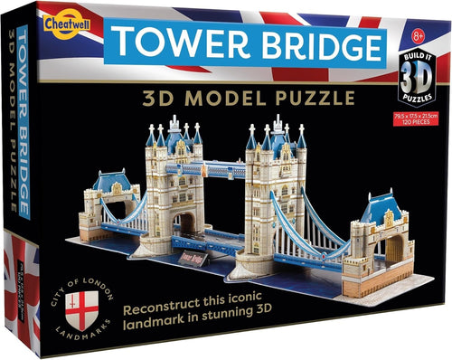 3D Tower Bridge Puzzle Model Kit – No Glue, Fun Build for Kids & Adults