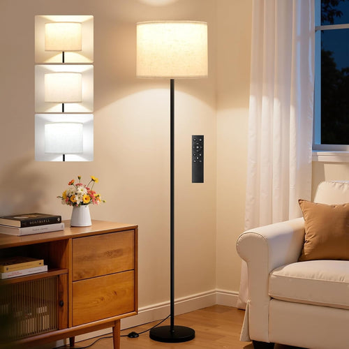 Modern Floor Lamp with Remote Dimmable Standing Lamp 153cm 9W LED