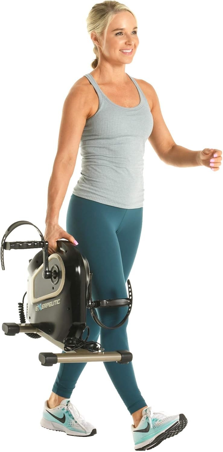 Motorised Under Desk Pedal Exerciser Electric Rehab Bike LCD Quiet
