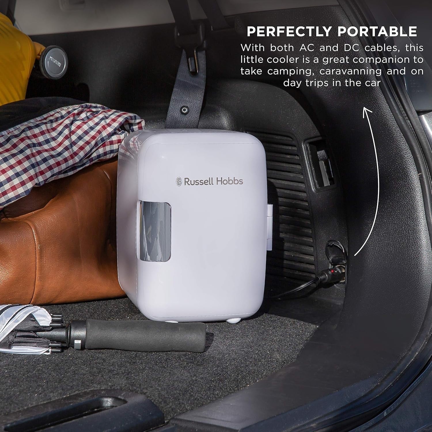 Portable 4L Mini Cooler & Warmer Retro Style for Office Bedroom Car White