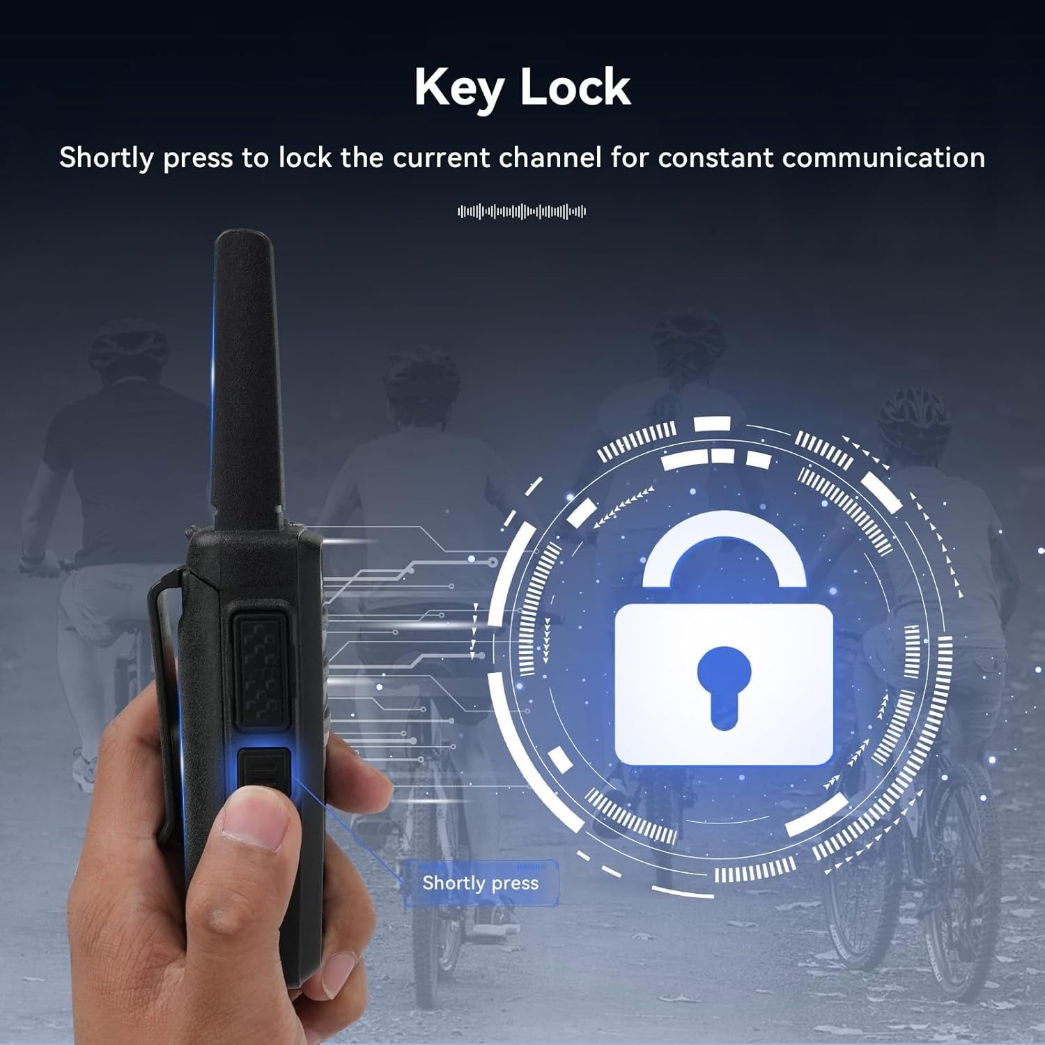 Rechargeable Walkie Talkies w Screen Type C VOX PMR446 2 Pack Black