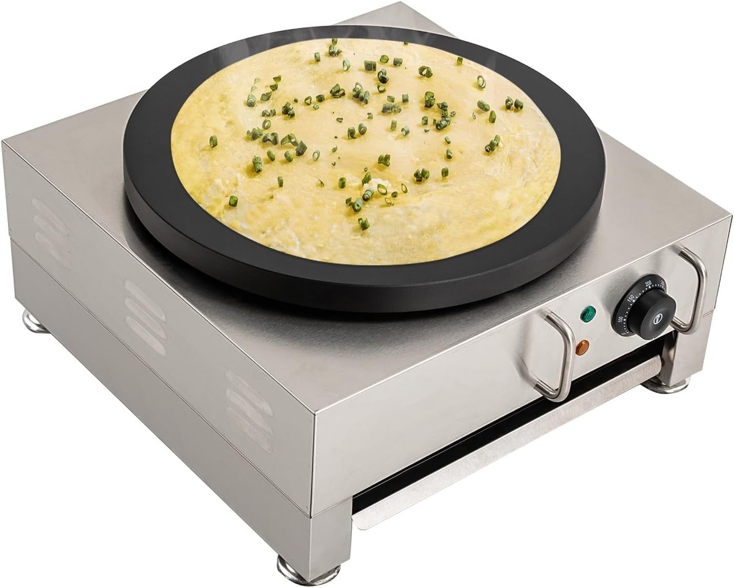 Commercial 16" Electric Crepe Maker 1650W Non-Stick Pancake Griddle