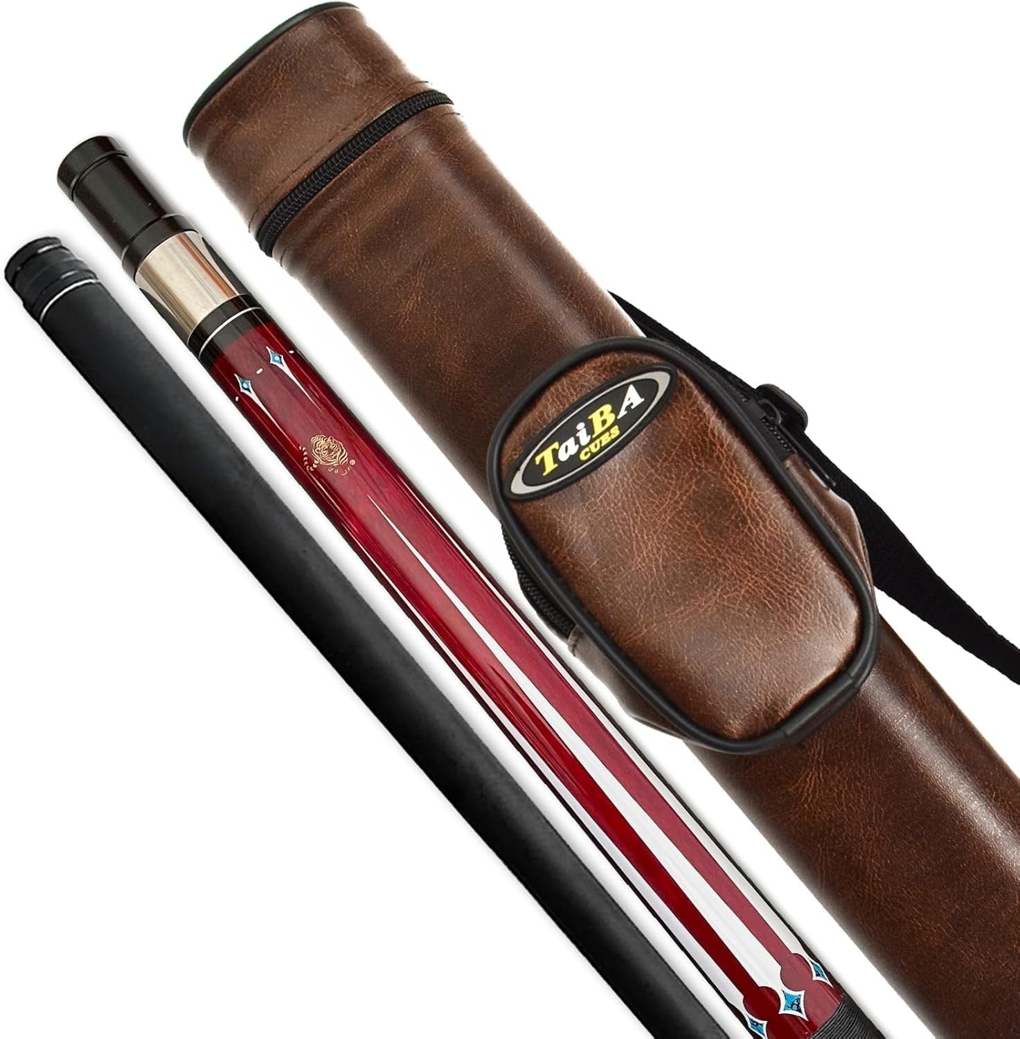 Professional 58in Maple Pool Cue 20oz 13mm Tip with Case 2pc