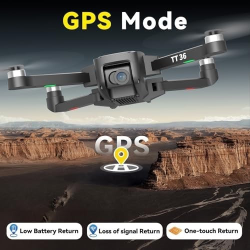 TT36 GPS Drone 4K Camera 5G WiFi Follow Me Circle Fly Brushless RC Quadcopter