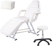 Heavy Duty Folding Massage Table Adjustable Therapy Spa Bed With Headrest