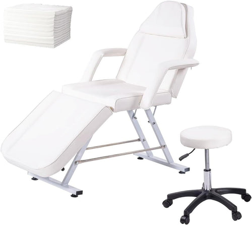 Heavy Duty Folding Massage Table Adjustable Therapy Spa Bed With Headrest