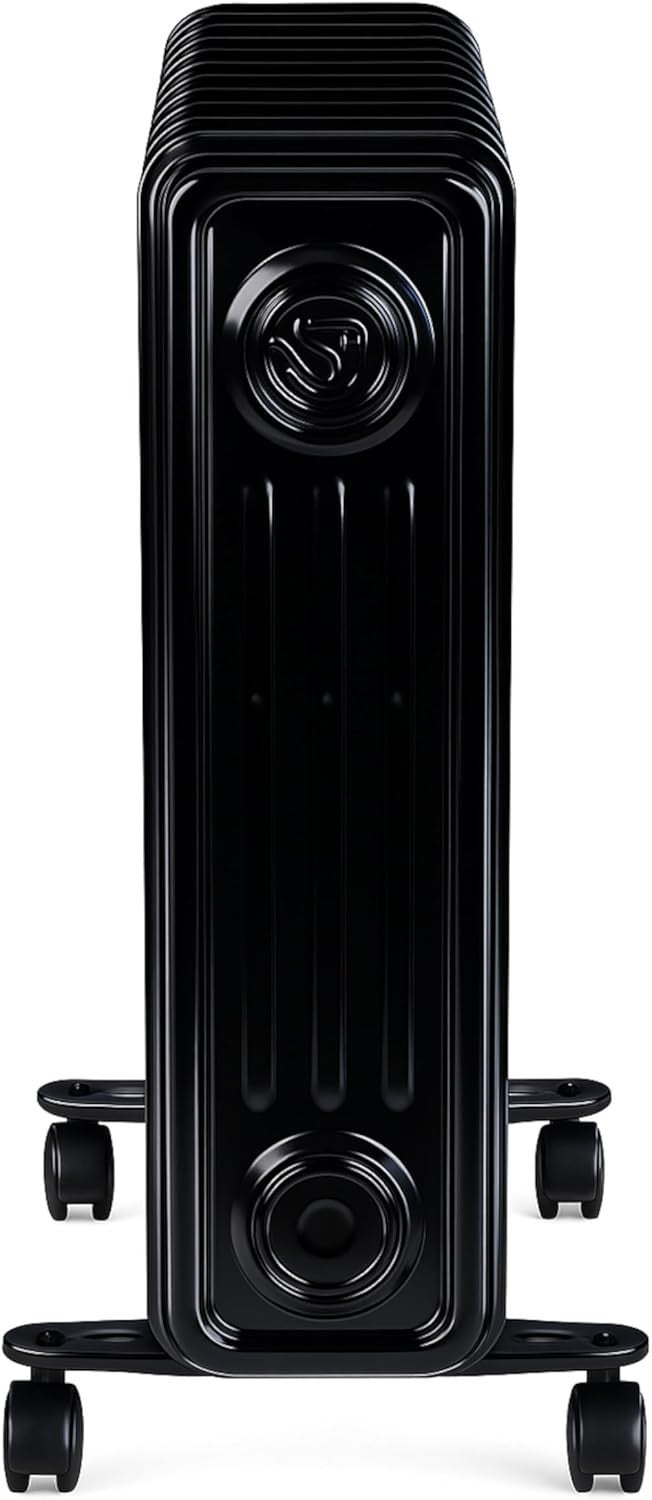 Portable 2500W Oil Heater Radiator 11 Fin Adjustable Thermostat 25sqm Room