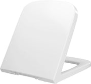 Square Soft Close Toilet Seat White Duroplast Quick Release Top Fix Easy Clean