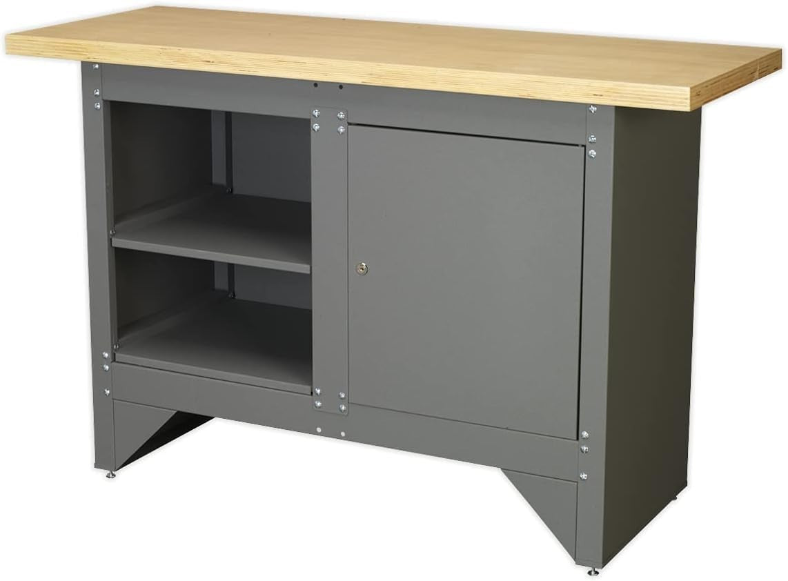 Heavy Duty Workbench 1372x508mm with Lockable Cupboard 250kg Capacity