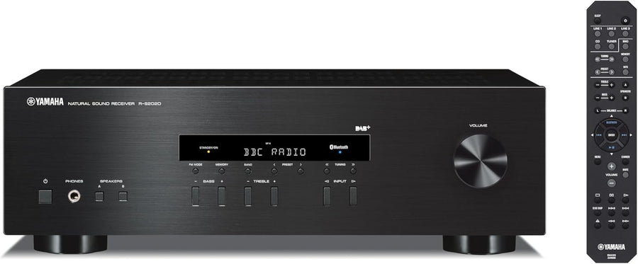 DAB FM Stereo Receiver Bluetooth 2-Speaker Output Auto Standby Headphone