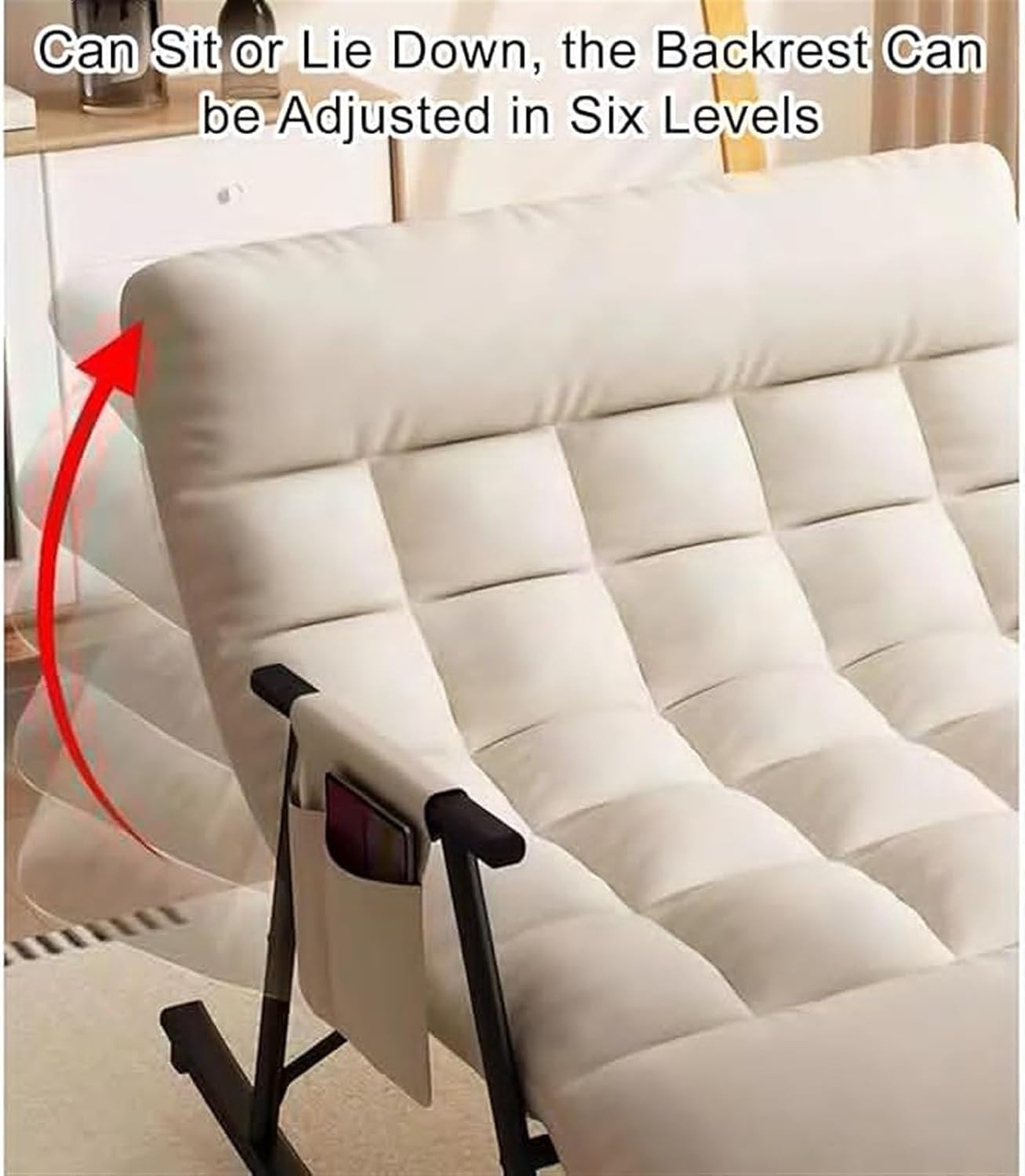 Oversized Comfy Rocking Recliner Chair Indoor Wide Padded Seat Lounge