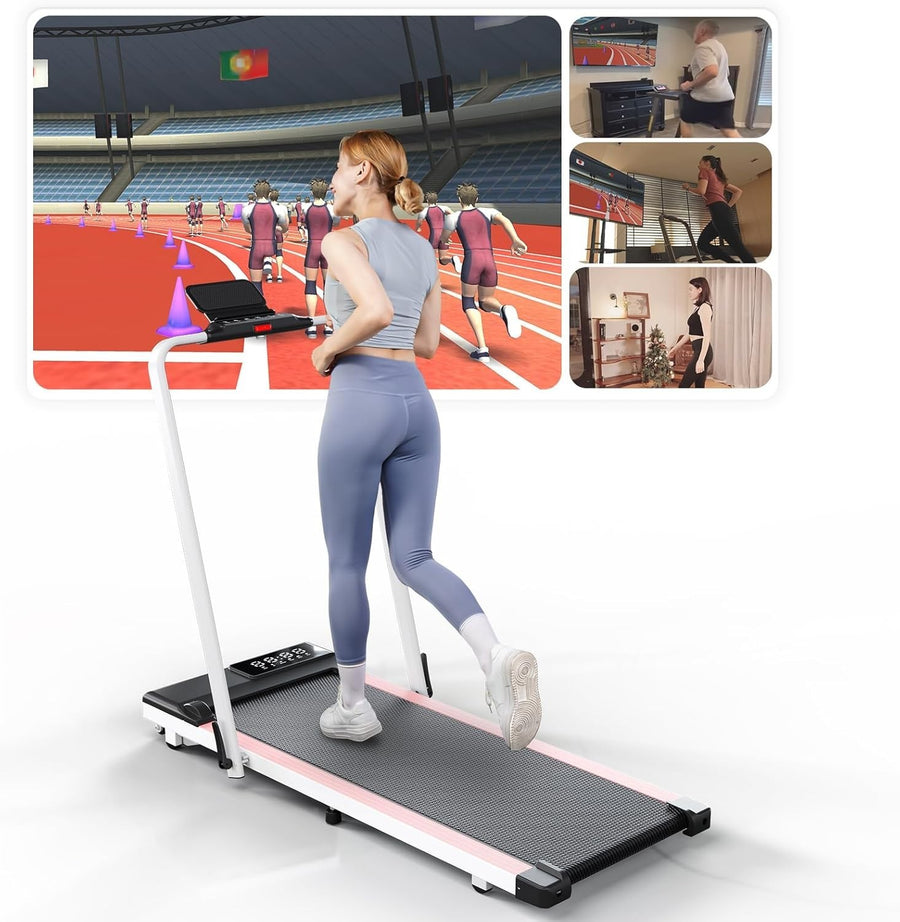 Foldable Home Treadmill 12KPH Walking Running Machine with App Control