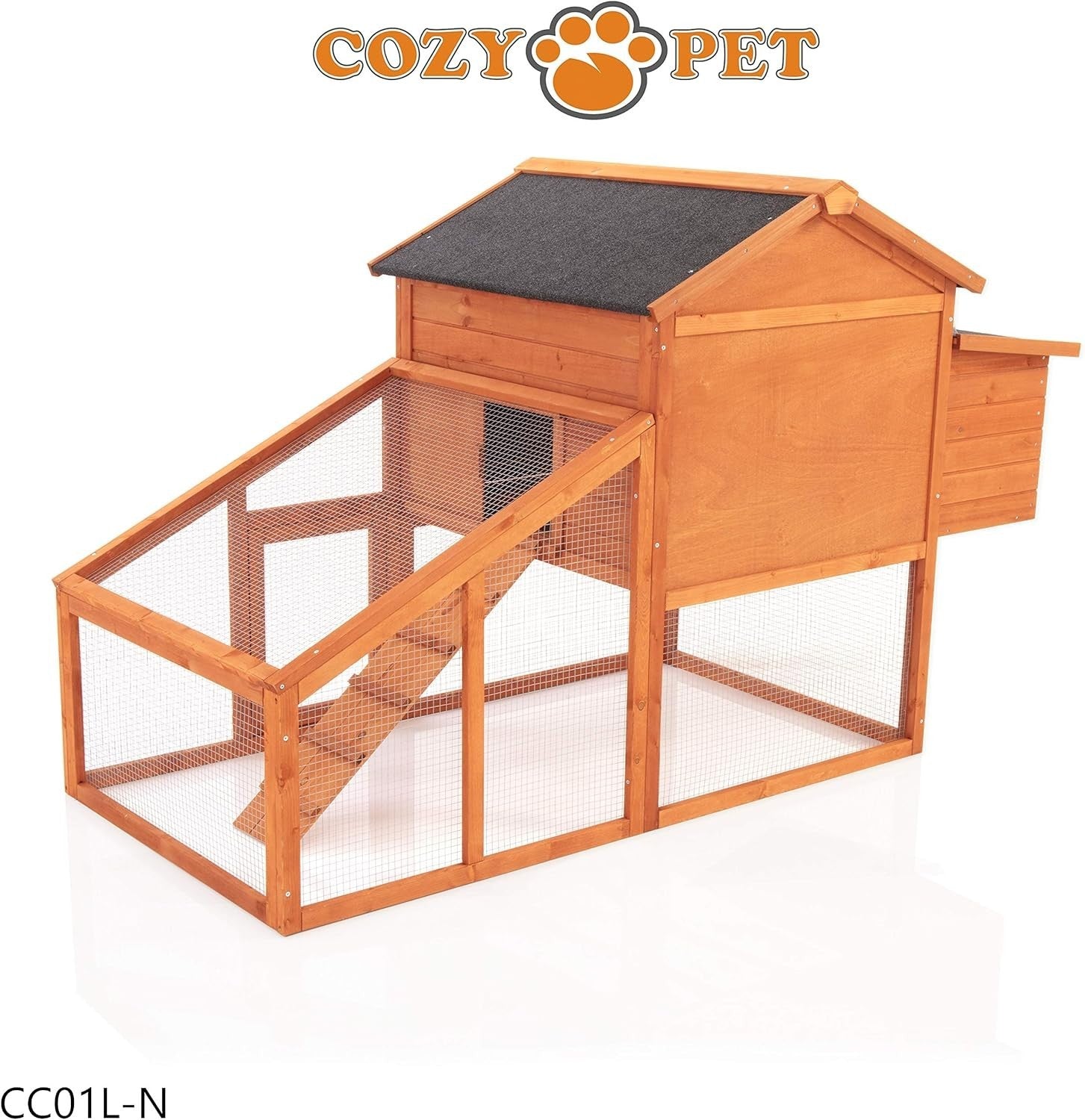 Large Chicken Coop with Run 190cm Hen House 6 Birds