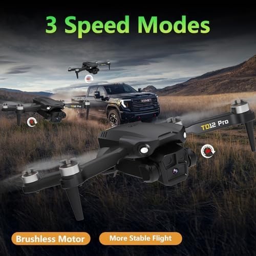 4K HD Foldable Drone w/ Brushless Motor Optical Flow 90° Camera Altitude Hold