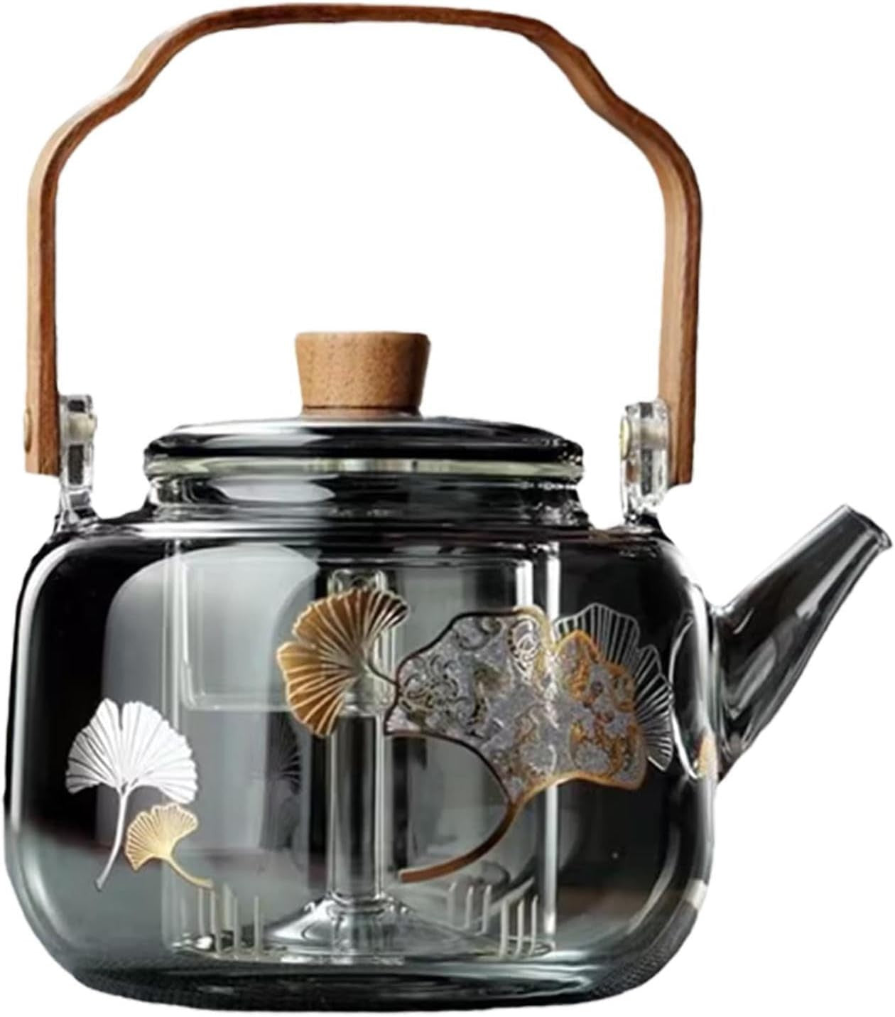 Borosilicate Glass Teapot with Removable Infuser Stovetop Tea Kettle