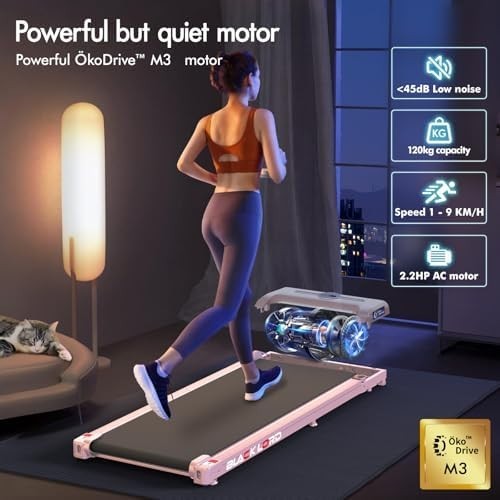 3-in-1 Walking Pad Treadmill 9km/h Quiet 2.2HP Foldable Wide Belt App Control