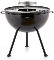 2-in-1 Fire Pit & Charcoal BBQ Grill with Handles – 360° Outdoor Garden Barbecue
