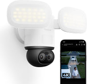 4K PTZ Floodlight Security Camera WiFi 6 Auto Tracking 360° AI Zoom