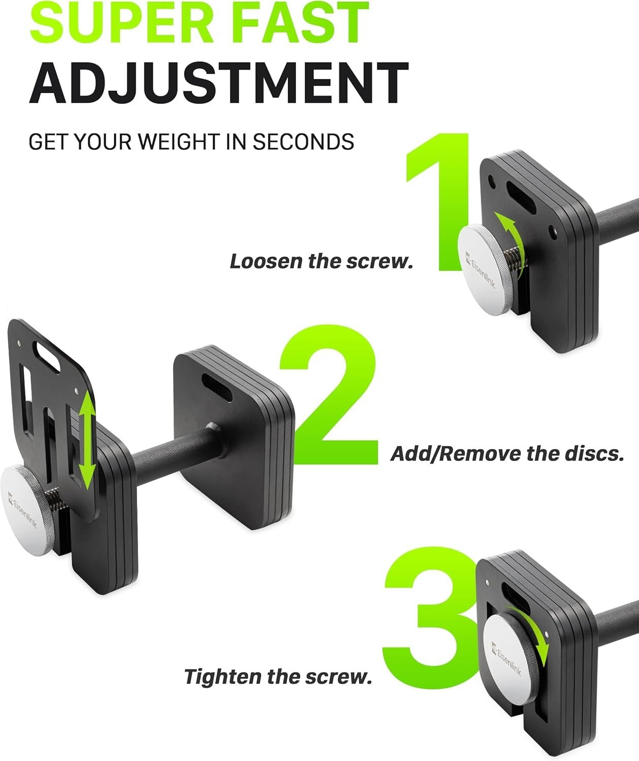 36kg Adjustable Dumbbell Single 2kg Increments Alloy Steel Safe Lock Gym