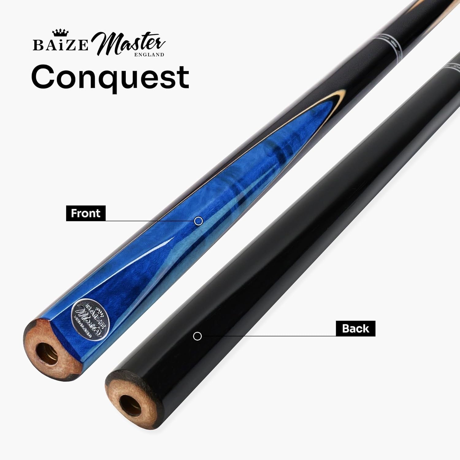 48in Junior Snooker Pool Cue 2 Piece Ash Shaft 9.5mm Layered Tip