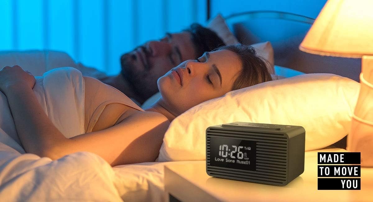 DAB+/FM Radio with USB Charging, Dual Alarm & LCD Display