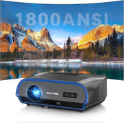 1800 ANSI Smart 4K Projector Daylight WiFi 6 Bluetooth NFC HDR