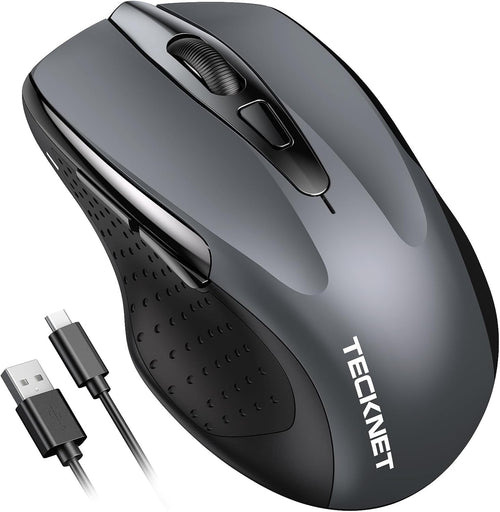 Rechargeable Bluetooth Wireless Mouse Silent Ergonomic 4800DPI Tri Mode