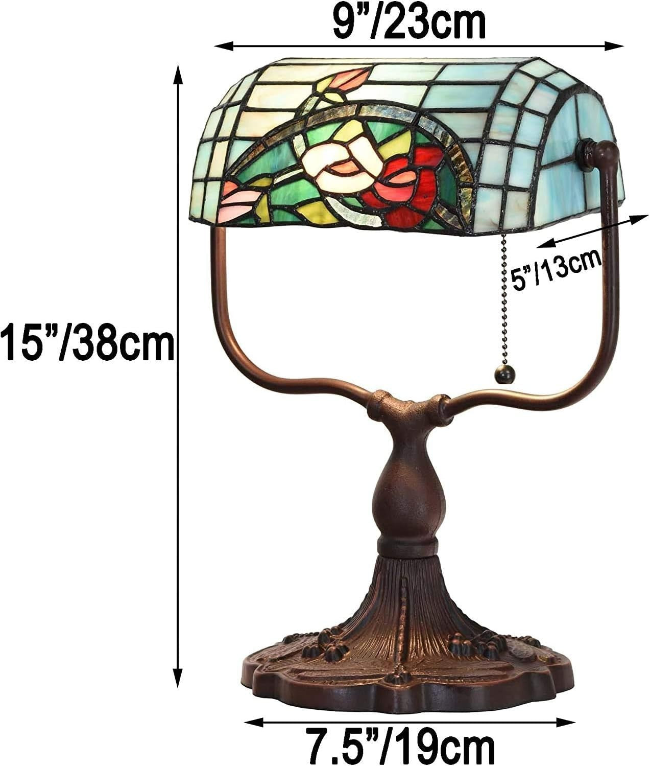 Tiffany Style Stained Glass Floor Lamp Adjustable 65" Vintage Sunflower