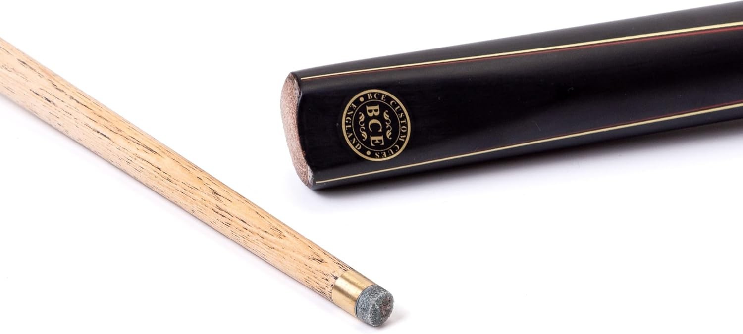 57" Ash Snooker Pool Cue 2pc Brass Joint 9.5mm Tip Soft Case