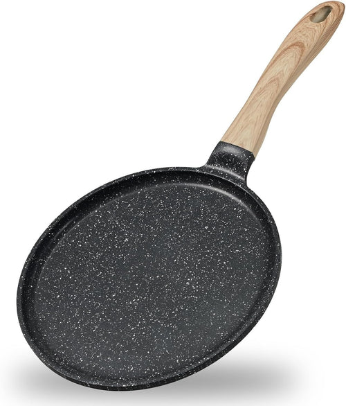 Non-Stick 28cm Pancake Pan | Granite Crepe Skillet Induction Safe Grey
