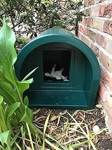Waterproof Outdoor Cat Shelter Kennel 55x40x41cm Weatherproof Plastic