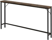 Slim Industrial Console Table 120cm, Compact Sturdy Display Desk for Hallway