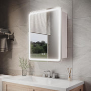 LED Bathroom Mirror Cabinet 550x700mm Dimmable with Shaver Socket & Defogger
