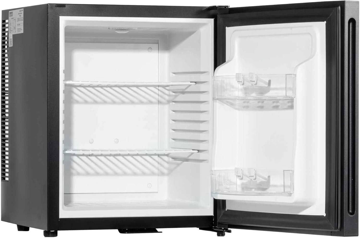 Mini Fridge 25L Cooler Ultra Quiet Black LED Light Reversible Door