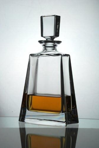 Crystal Spirit Decanter 500ml Rectangular Handmade Glass Modern Bar Bottle