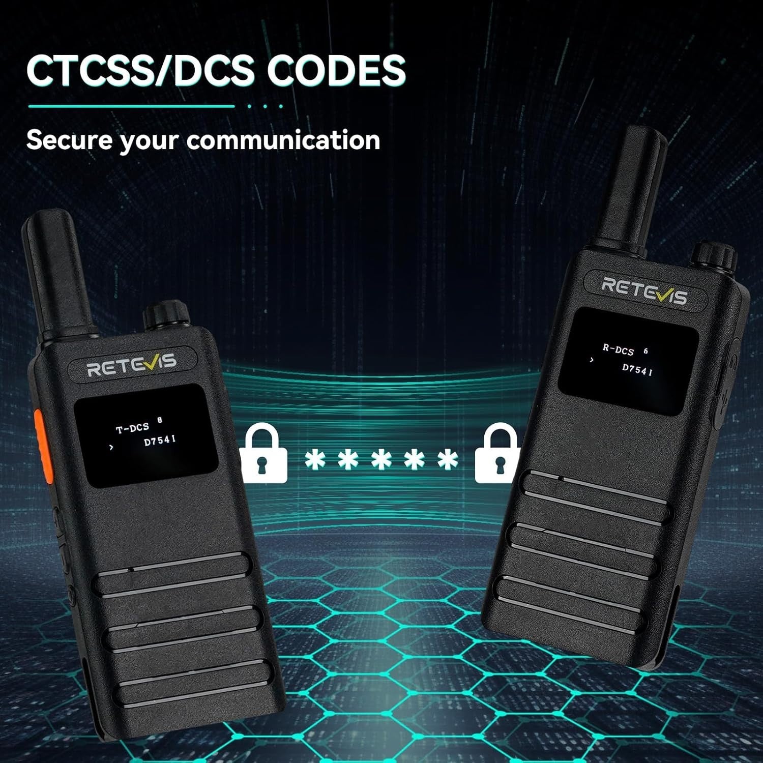 Slim PMR446 Walkie Talkies 2 Pack USB-C LCD VOX Rechargeable Radio