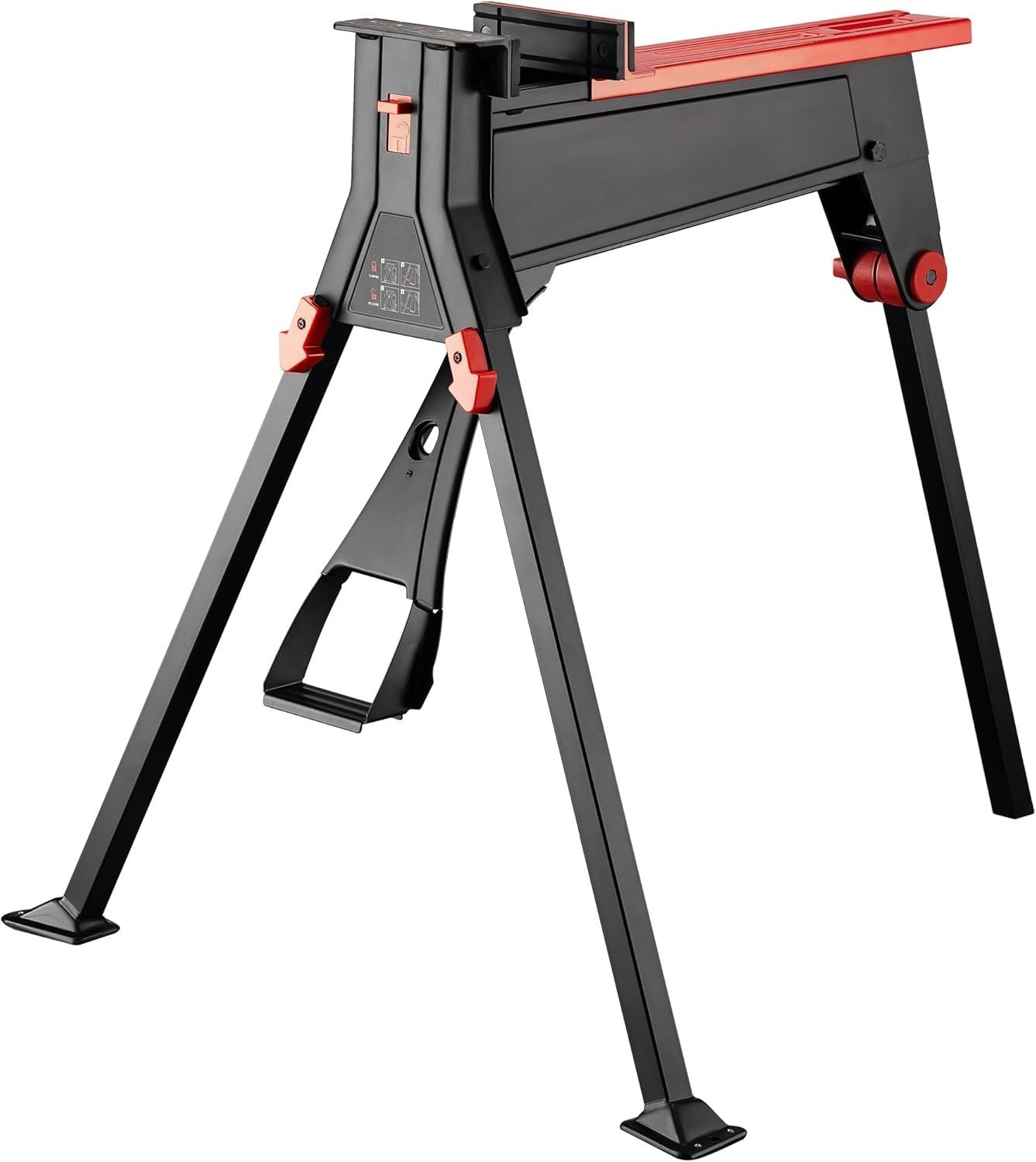 Foldable Mobile Workbench 98x88x87cm with Heavy-Duty Vice 200kg Load Capacity