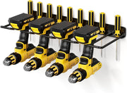 Black 1-Tier Alloy Steel Floating Drill Tool Wall Organizer Rack