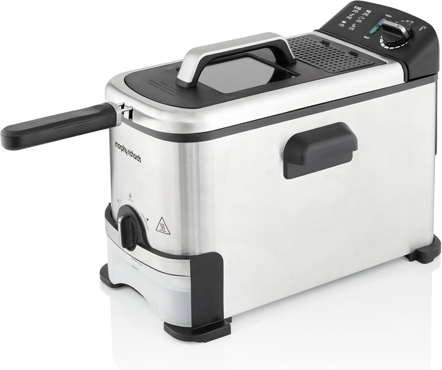 3L Deep Fat Fryer Stainless Steel Auto Oil Filtration Viewing Window