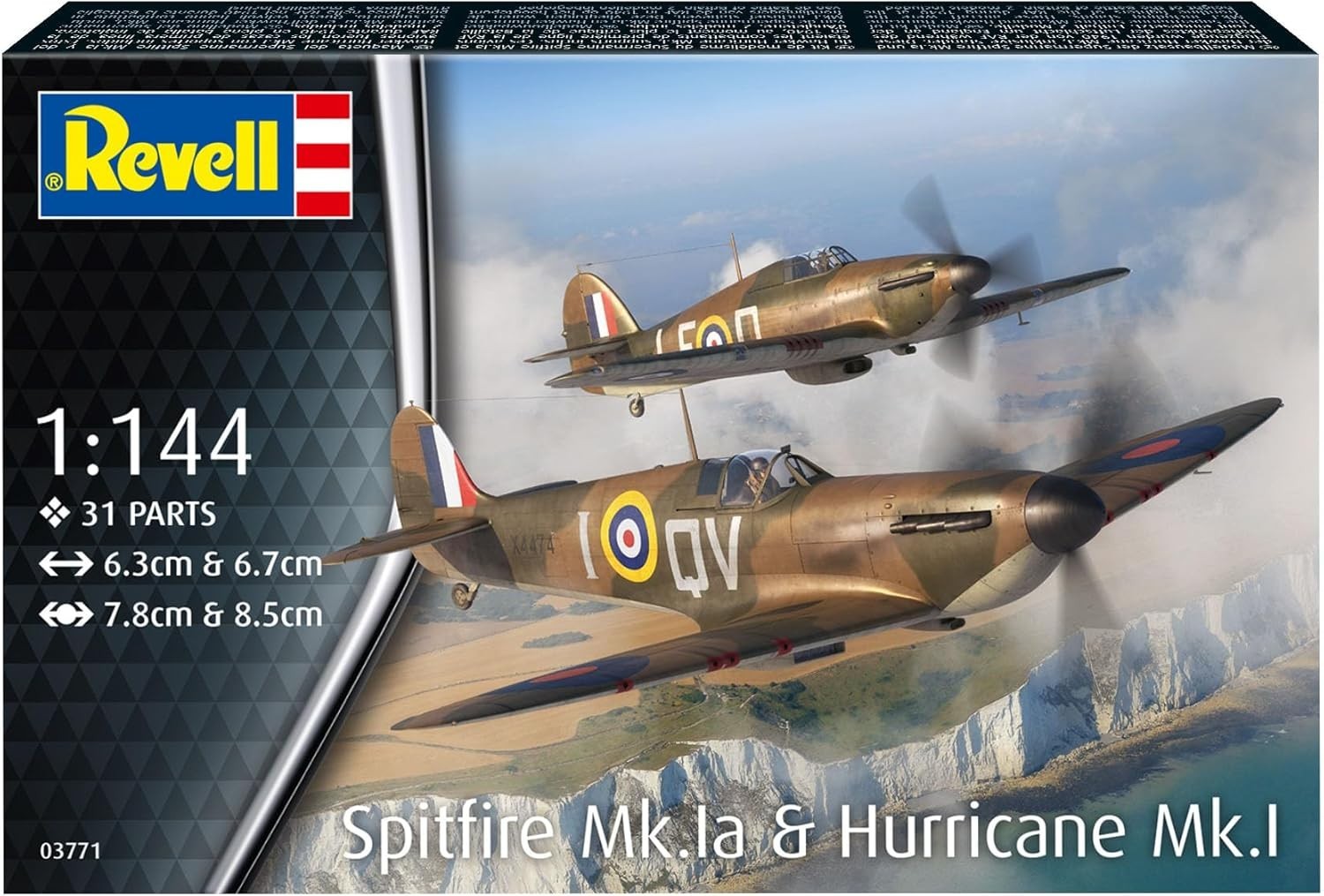 1:144 Spitfire & Hurricane WW2 Model Kit – Dual Aircraft Display Set Gift