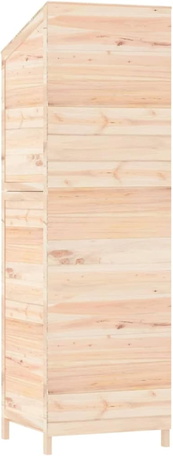 Wooden Garden Shed Outdoor Storage 55x52x174.5cm Weatherproof Solid Fir Wood