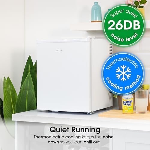 25L Mini Fridge Thermoelectric Quiet Portable for Bedroom Home White