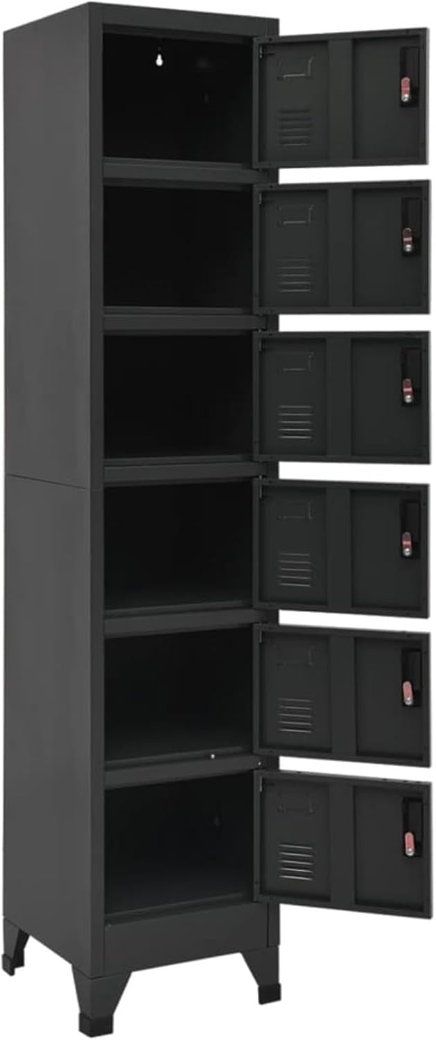 5 Door White Metal Locker Cabinet Lockable Steel Storage Cupboard Office Gym