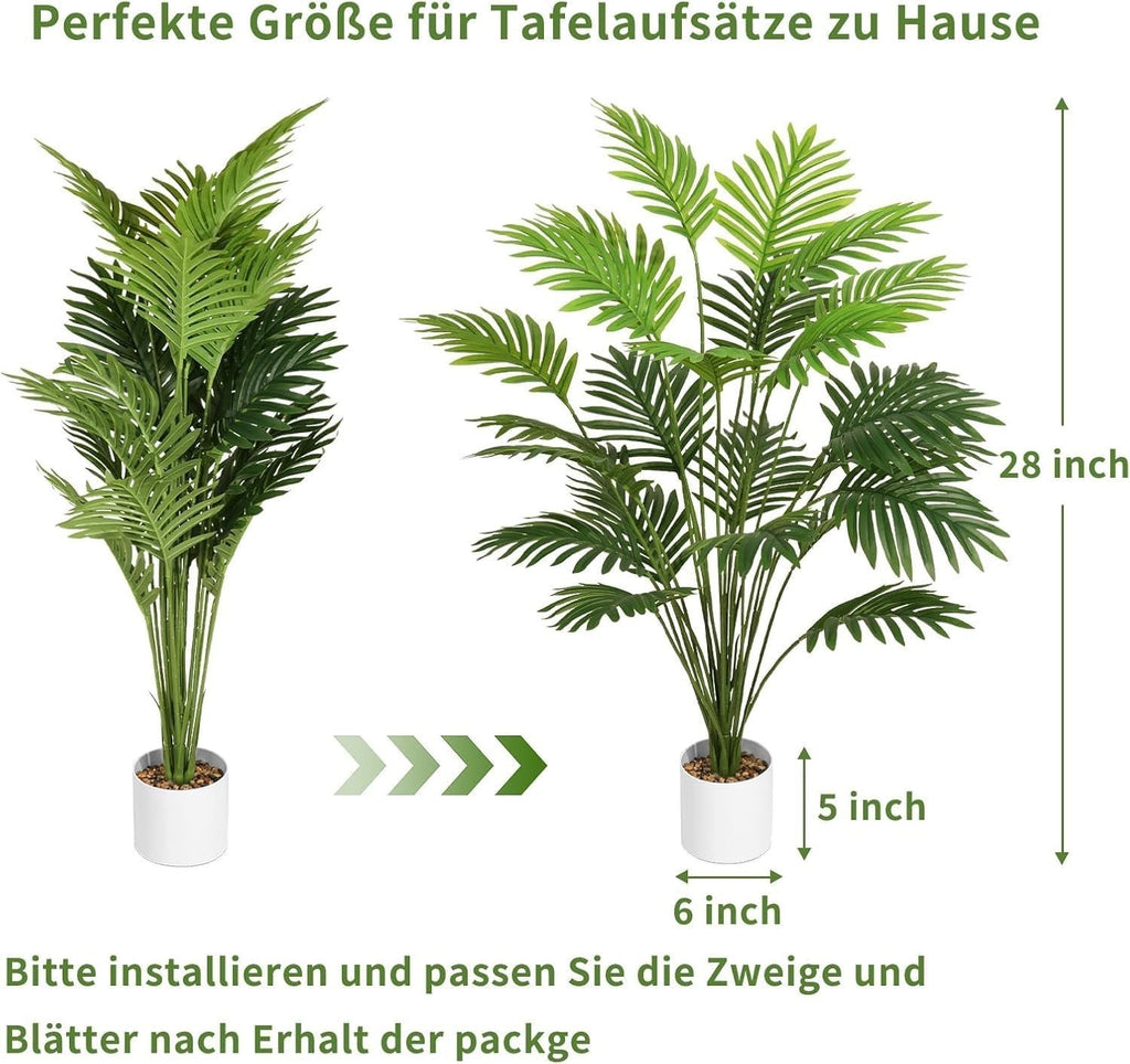 71cm Artificial Areca Palm Plant Fake Tropical Tree Indoor Outdoor Home Decor