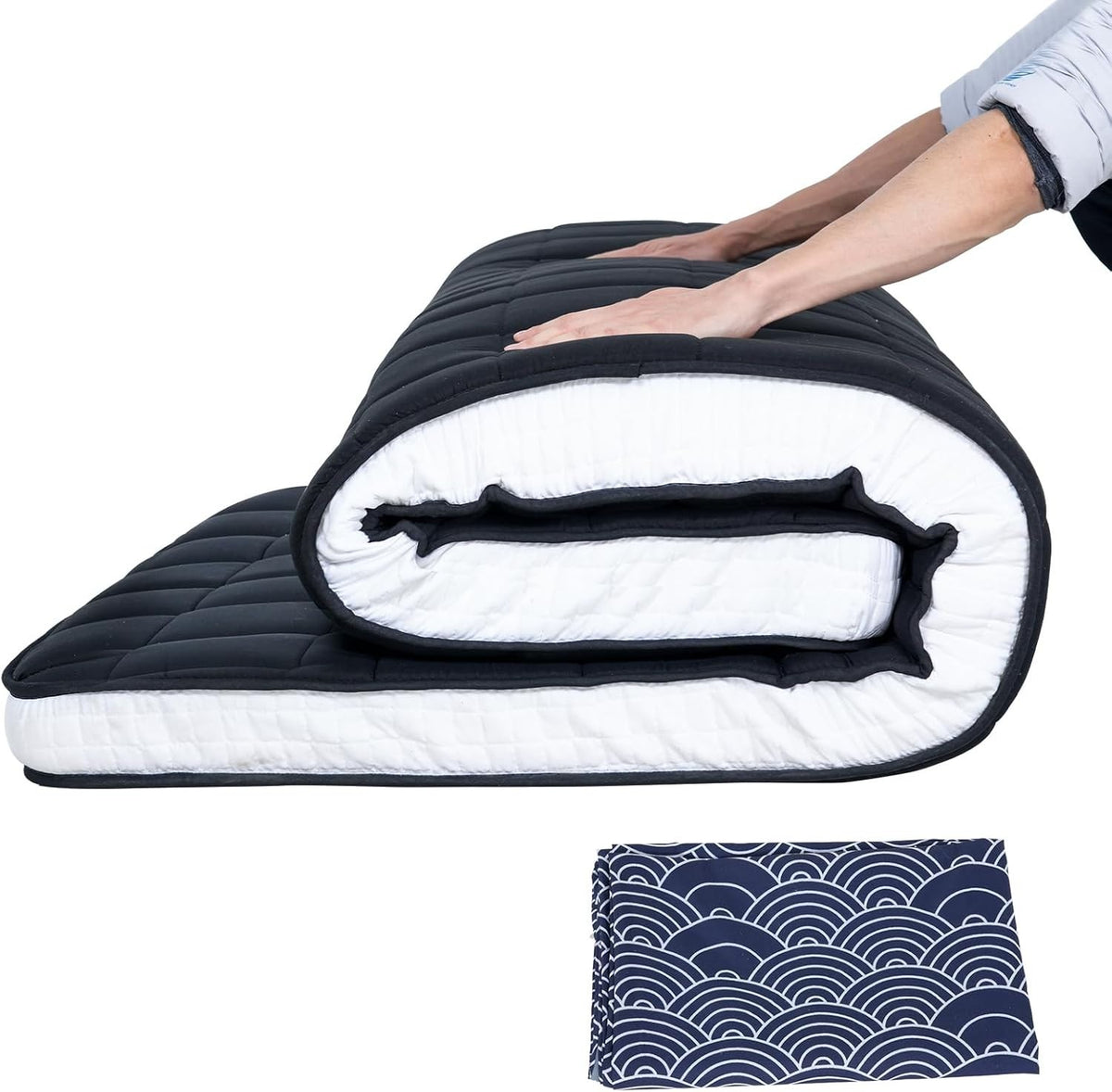 10cm Thick Foldable Futon Mattress King Bed Floor Sofa Guest Use