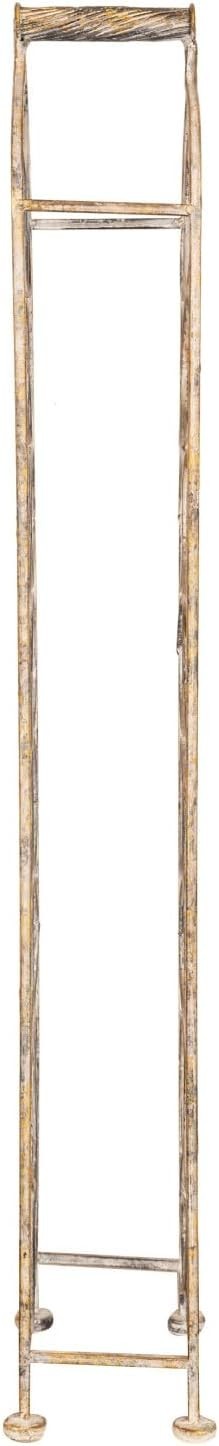 16 Bottle Floor Wine Rack Metal Freestanding Tall Storage Holder Antique White