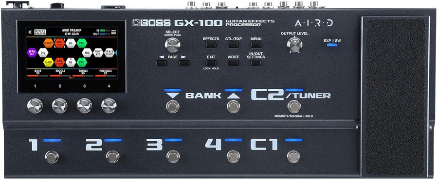 Guitar & Bass Effects Processor 32-bit 23 Amp Types 150+ Effects Black