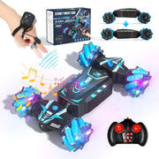 RC Stunt Car 360° Drift 4WD – Gesture & Remote Control, LED Spray Toy Gift