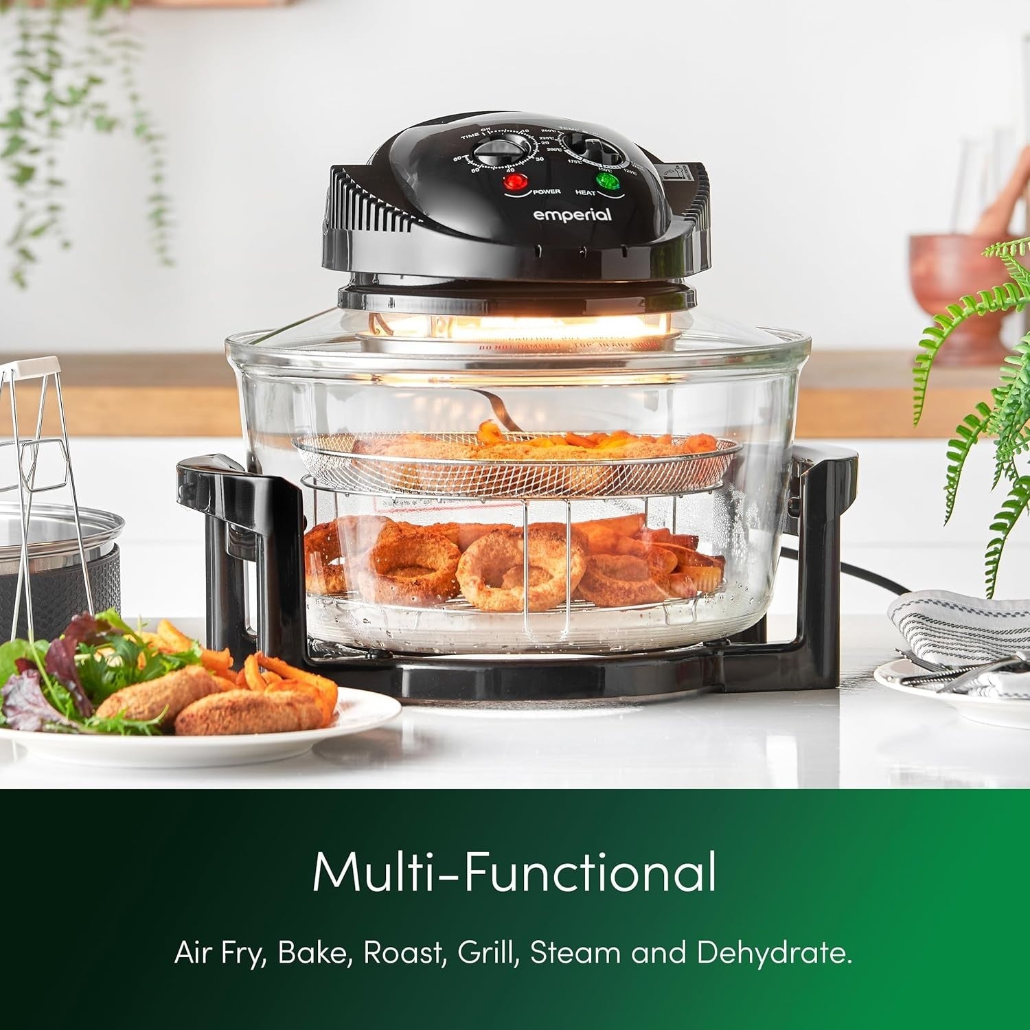 Halogen Convection Air Fryer Oven 17L | Rapid Cook, Self-Clean, Timer